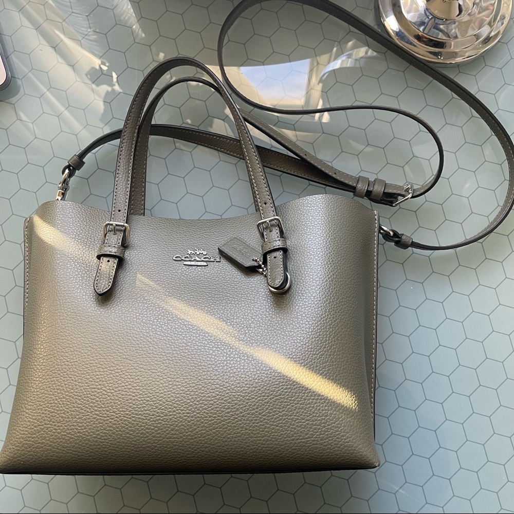Coach mollie tote 25 olive green
